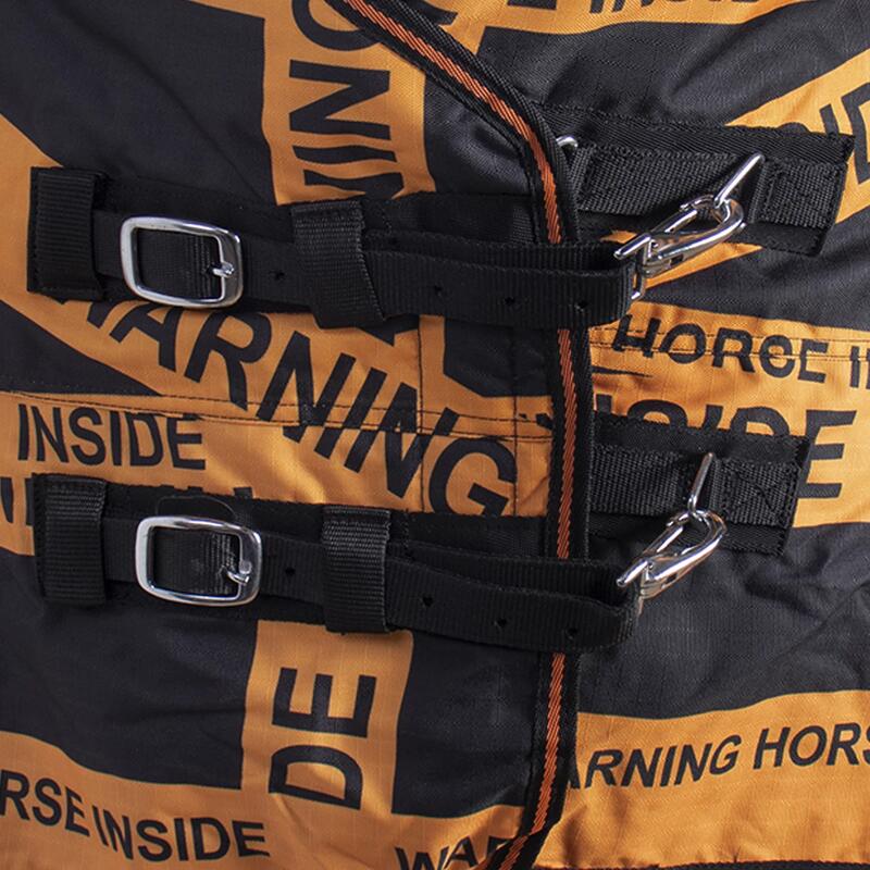 Outdoordecke Warning Horse 0 g Epplejeck Schwarz-Orange