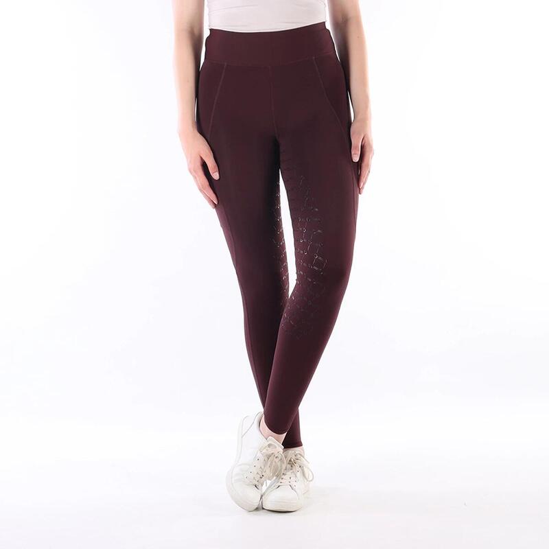 Legging d'équitation EJPhebe Full Grip Epplejeck Rouge foncé