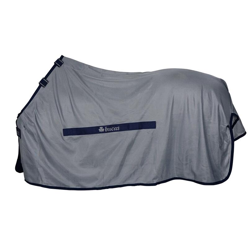 Bucas Buzz-off & Neck Blue Vliegendeken Grijs -
