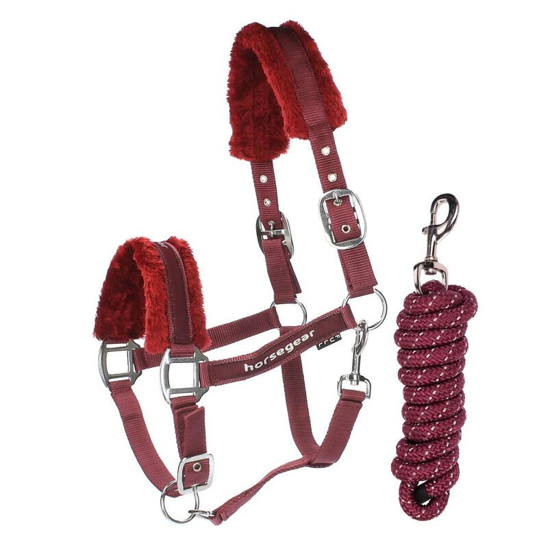 Licol et Longe Reno Horsegear Rouge foncé