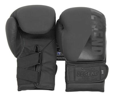 Wrist lock bokshandschoenen heren/dames mat zwart leer