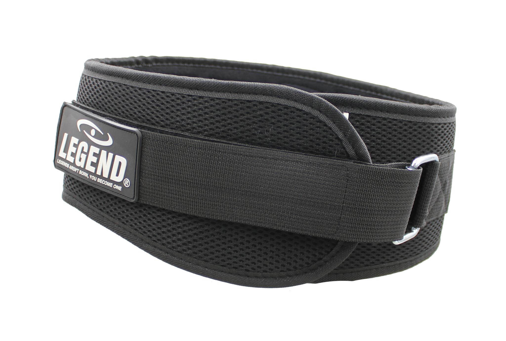 Fitness Riem Support Heren/Dames Zwart Mesh 3/4