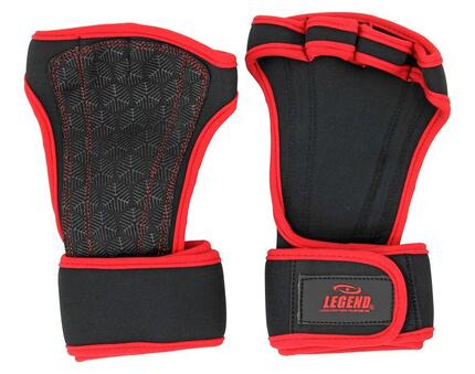 Crossfit & Fitness Handschoenen Heren/Dames Zwart-Rood - Gemaakt van softshell