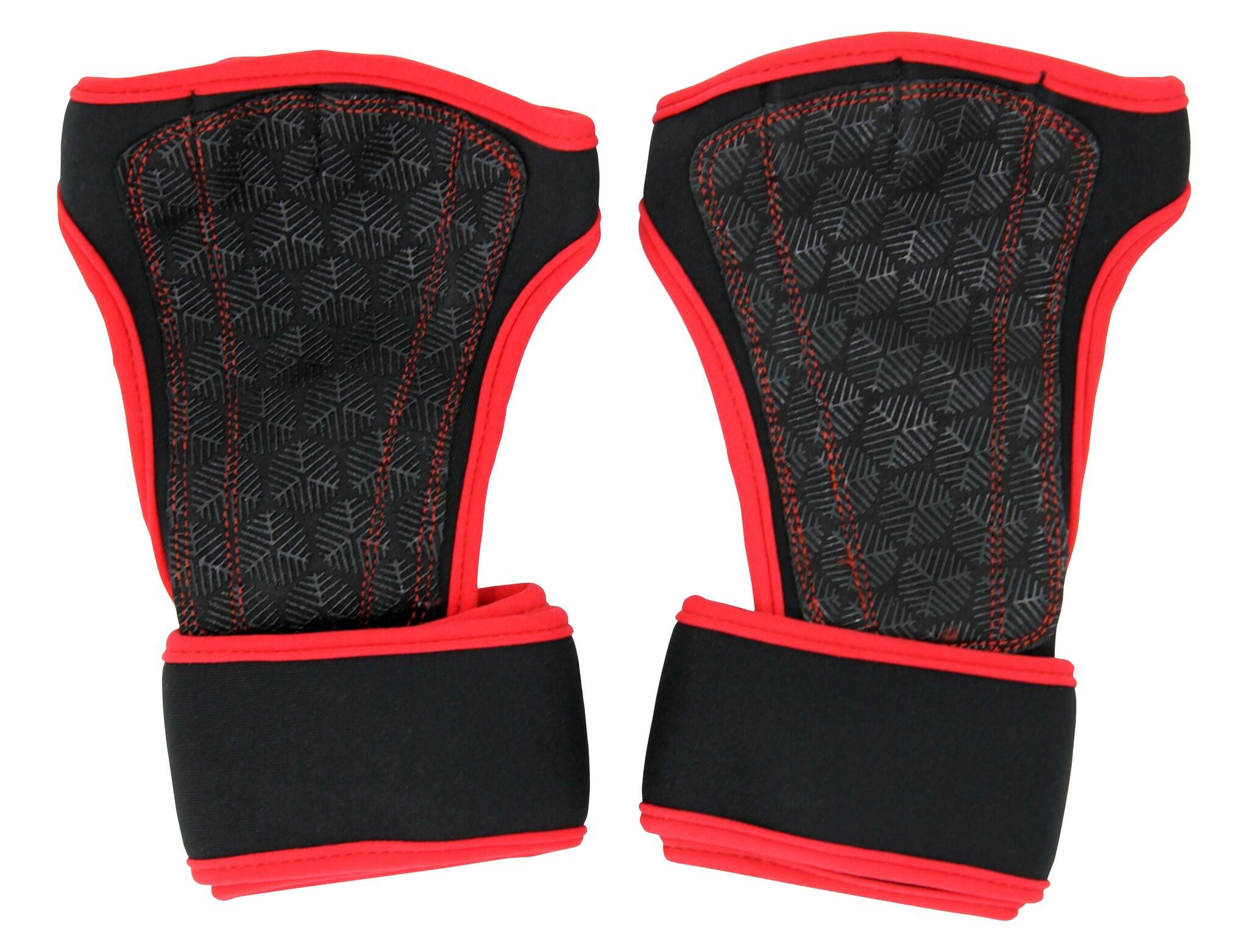 Crossfit & Fitness Handschoenen Heren/Dames Zwart-Rood - Gemaakt van softshell 4/5