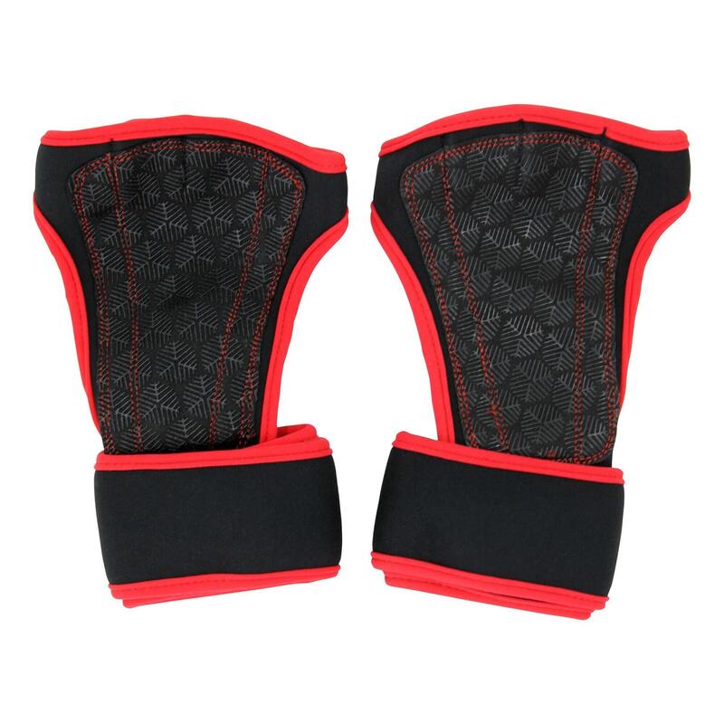 Crossfit & Fitness Handschoenen Heren/Dames Zwart-Rood - Gemaakt van softshell