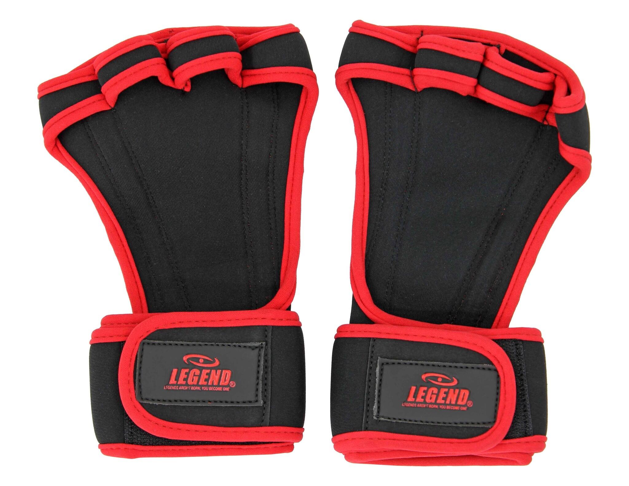 Crossfit & Fitness Handschoenen Heren/Dames Zwart-Rood - Gemaakt van softshell 2/5