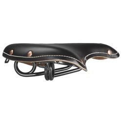 Selle Monte Grappa zadel Old Frontiers Classic leer 28 cm zwart