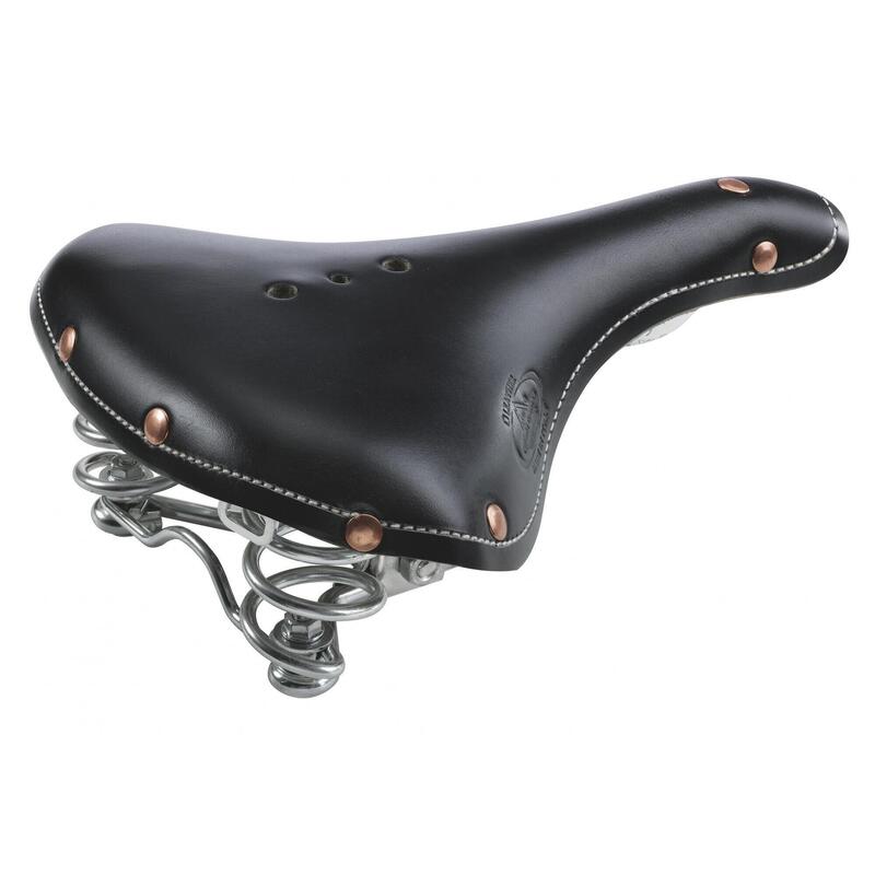 Selle Monte Grappa zadel Old Frontiers Classic 28 cm veer zwart