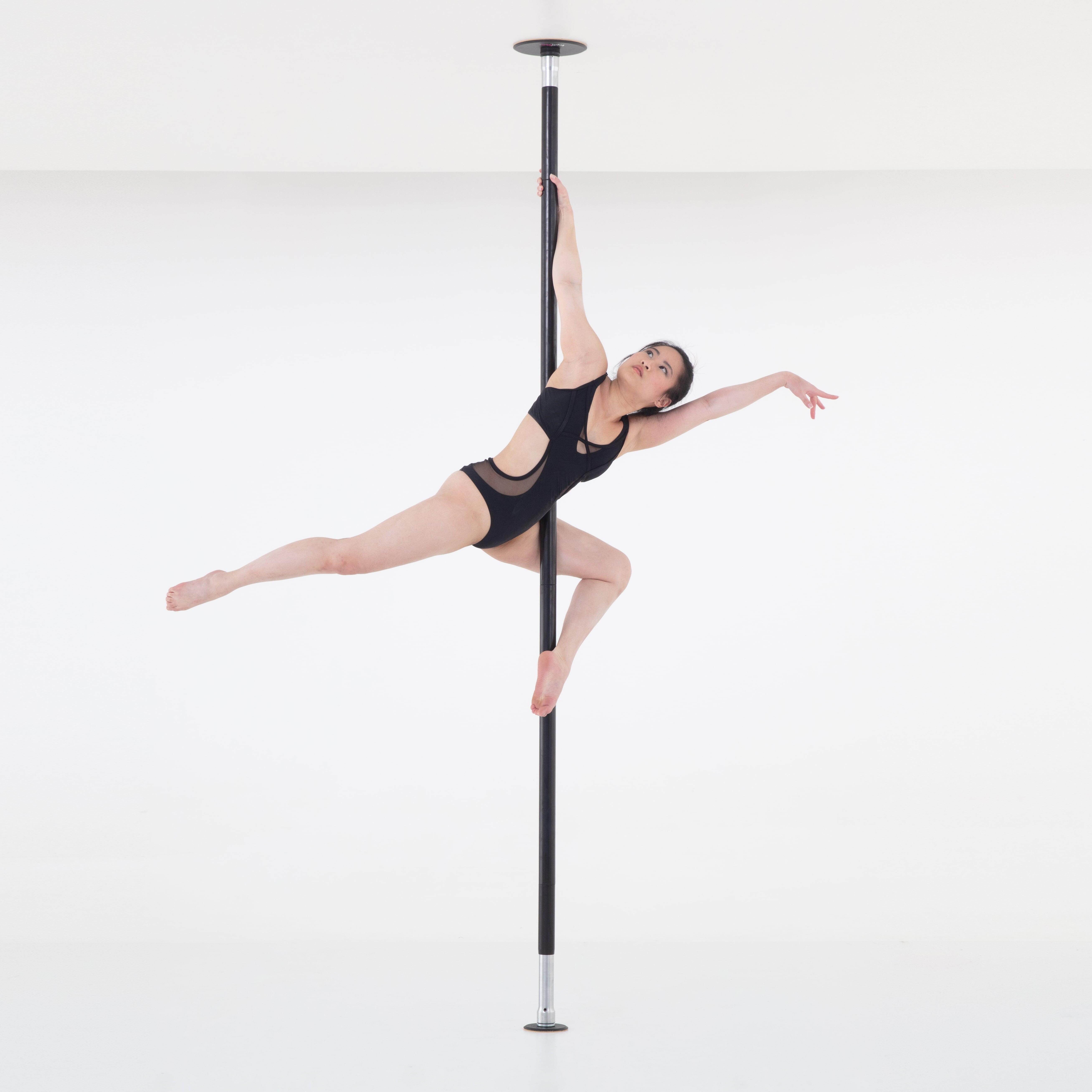 Indigo Sports - Barre Pole Dance 230-280 Cm Lupit Classic 42/45mm Avec Verrouillage Standard - Barre De Pole Dance - Noir - Decathlon