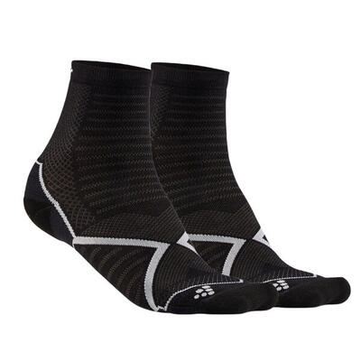 Craft run warm sokken 2-pack zwart