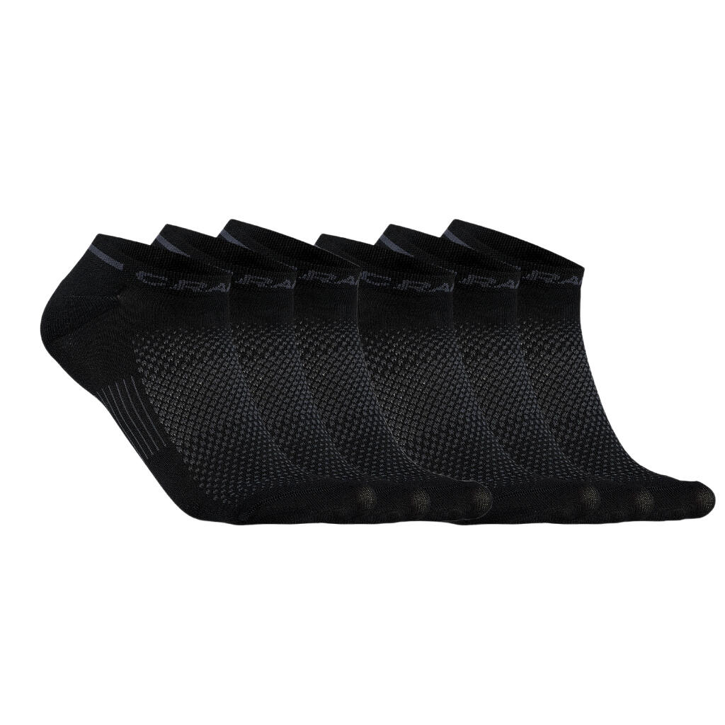 Craft - Core Dry Shaftless Soks 6-pack Noir M - Chaussettes - Noir - 40/42 - Decathlon