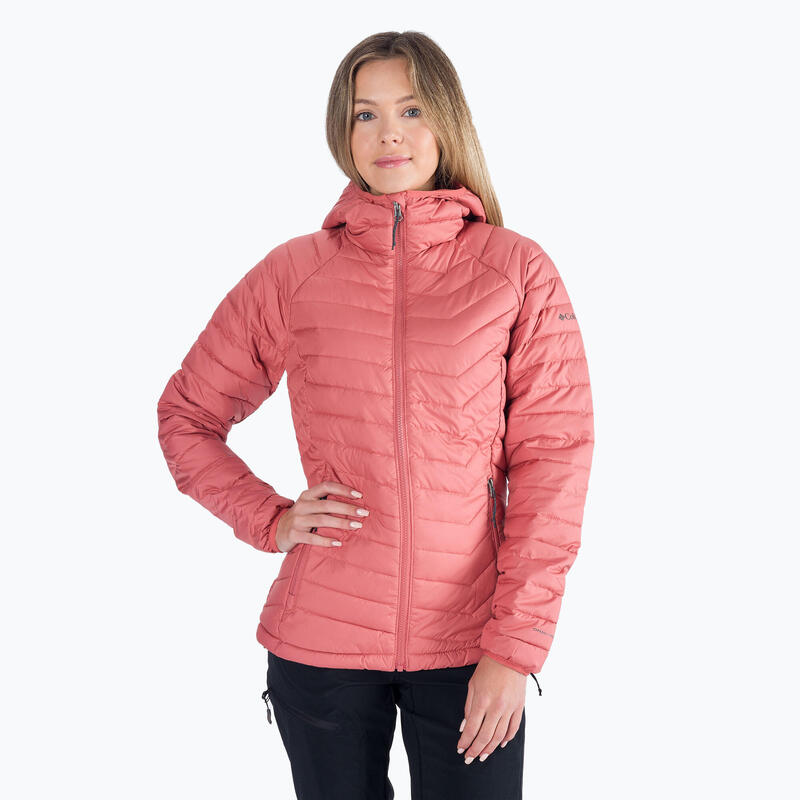 Chaqueta down de mujer columbia polvo lite encapuchado