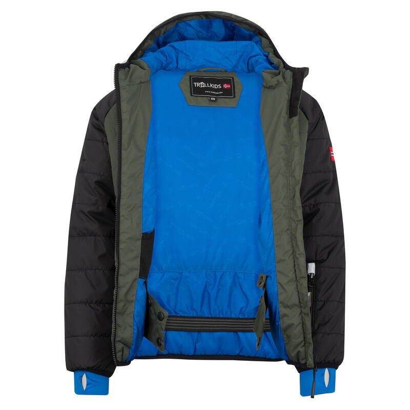 Kinder Winterjacke Hafjell XT Efeugrün/Schwarz/Mittelblau