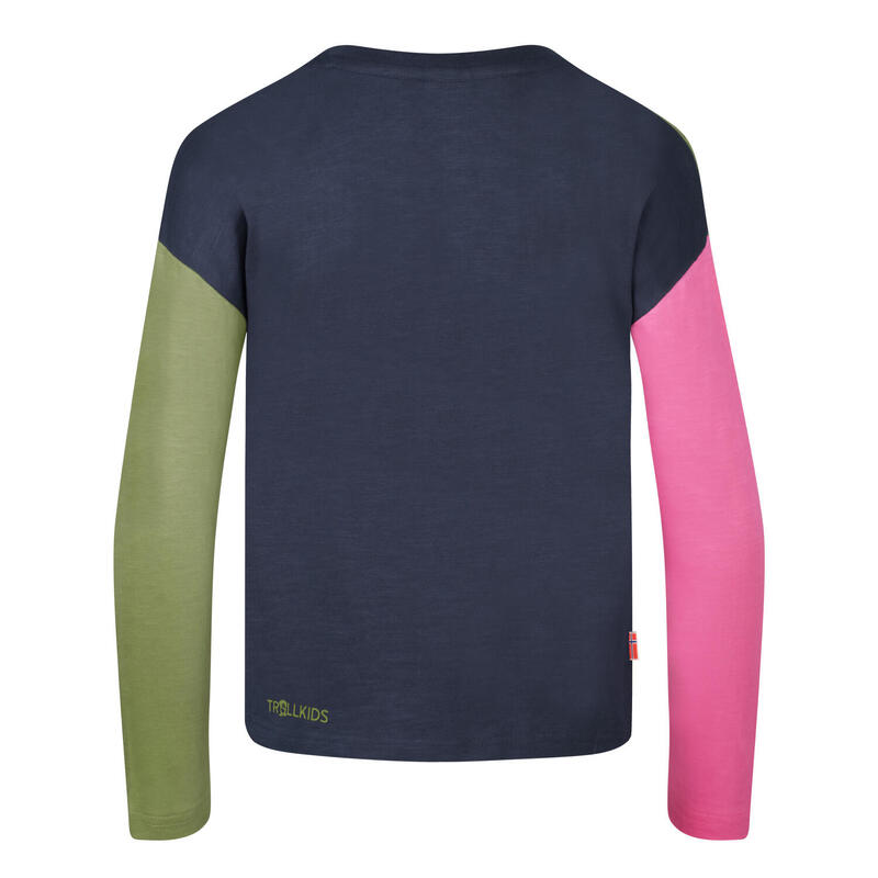 Mädchen Longsleeve VERDAL Dunkle Olive/Hellmagenta/Marine