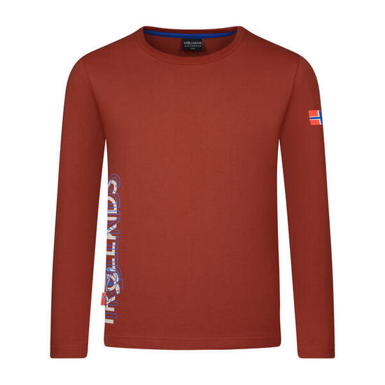 Kinder Longsleeve Stavanger Stahlblau/Schwarz/Mango