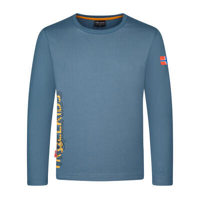 Kinder Longsleeve Stavanger Rostrot/Mittelblau