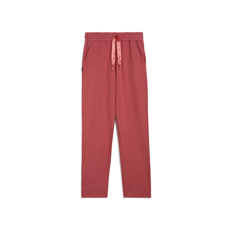 Pantaloni regular fit in felpa viscosa con fondo dritto