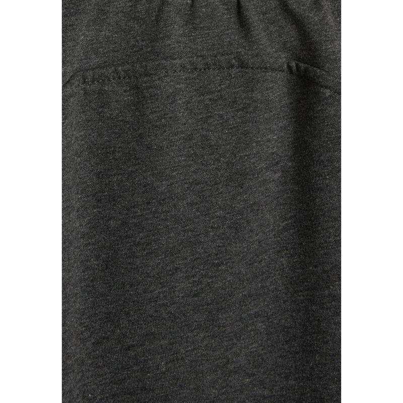 Pantaloni in felpa mélange con fondo stretto e logo argento