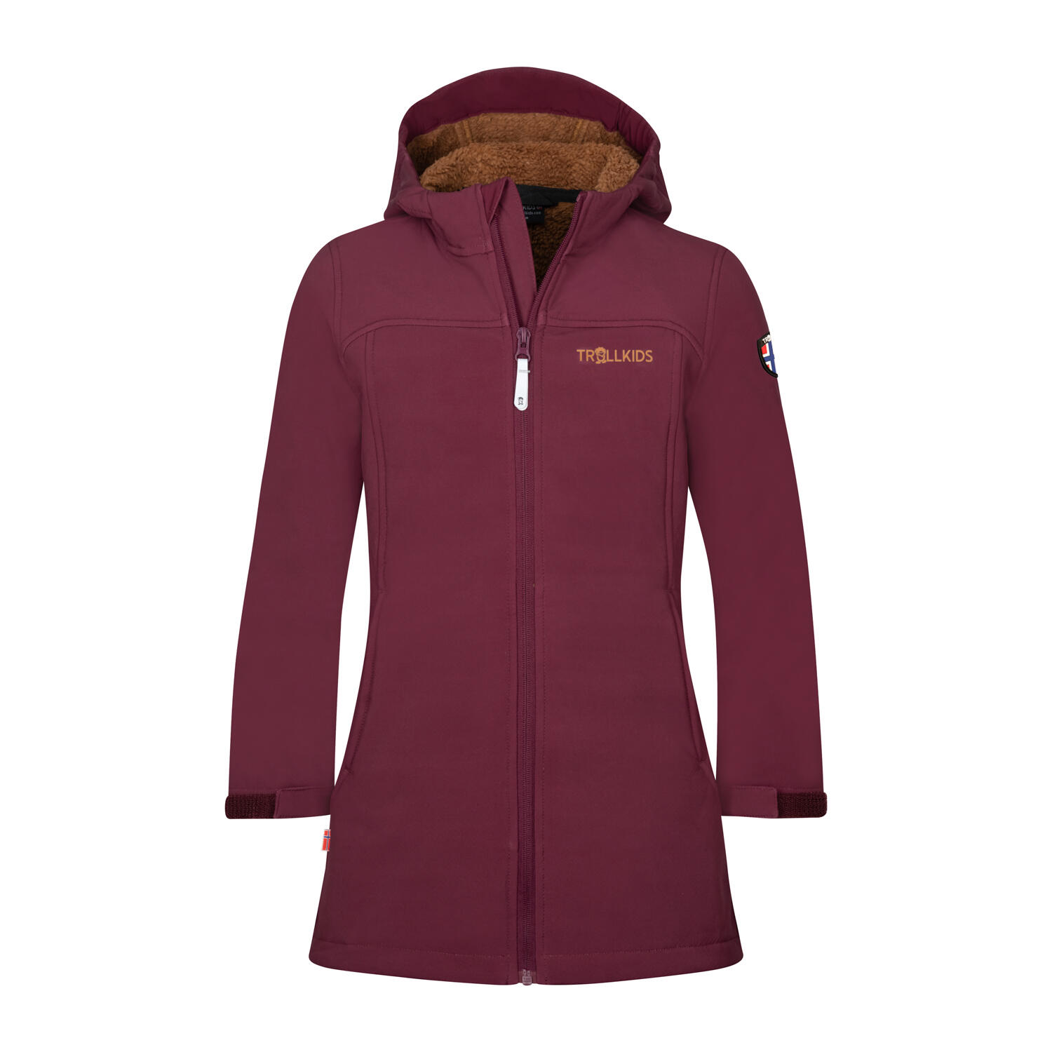 Trollkids - Manteau Softshell Fille Kristiansand Rouge Bordeaux/marron Caramel - Veste - Marron|ocre -  4 À 6 Ans - Decathlon