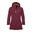 Manteau softshell fille Kristiansand rouge bordeaux/marron caramel