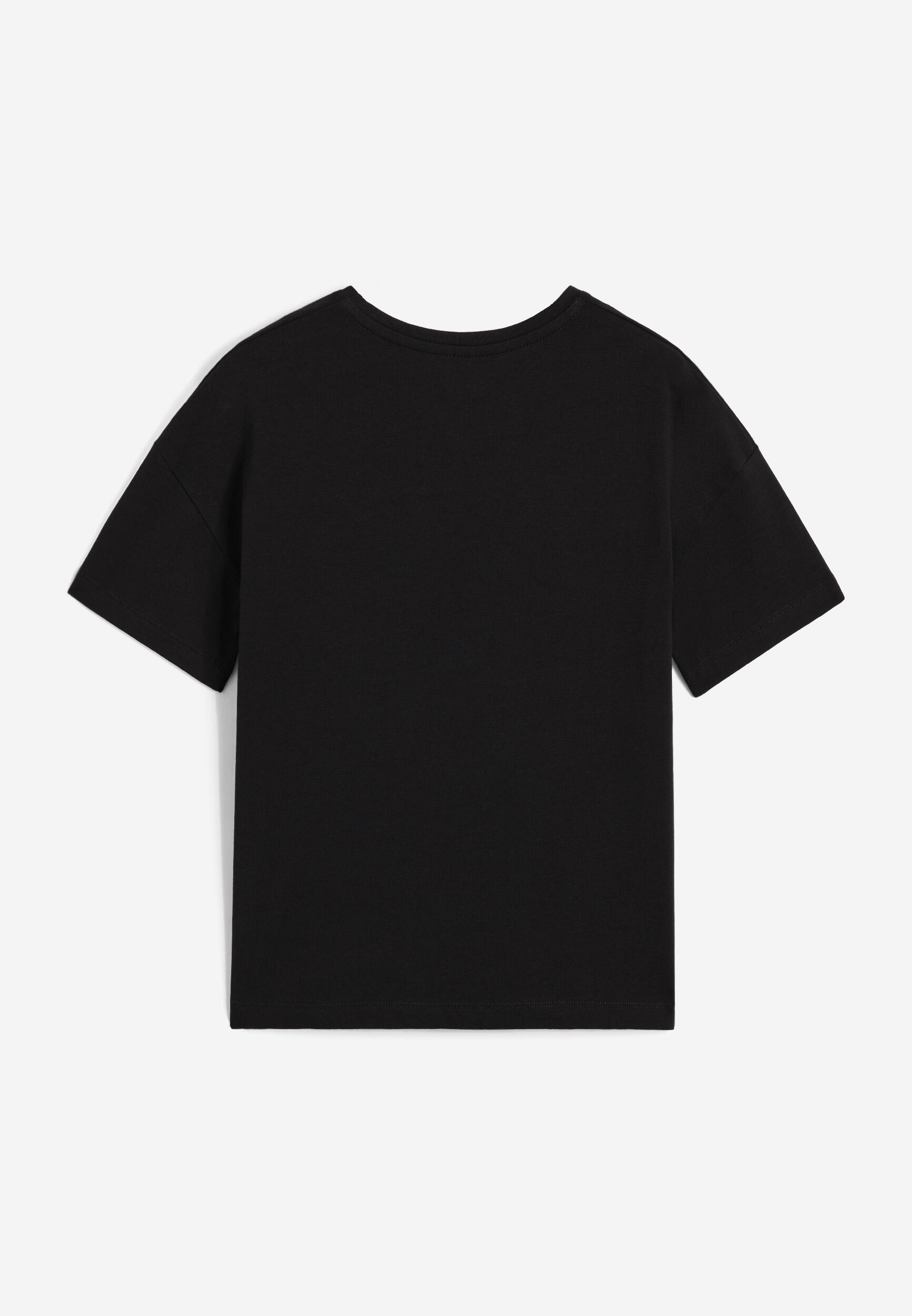 T-shirt da bambina oversize con logo specchiato 2/3