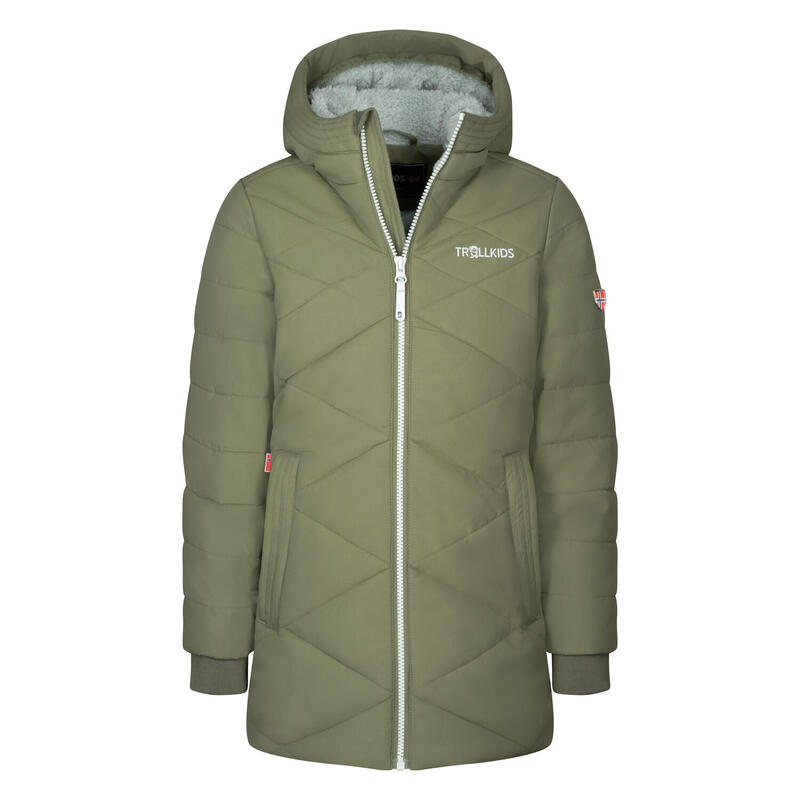 combinaison enfant imperméable et respirante BERGEN Dark Olive/Cold Mint