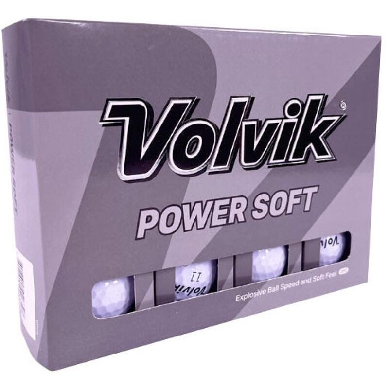 Doos met 12 Volvik Power Soft White Golfballen