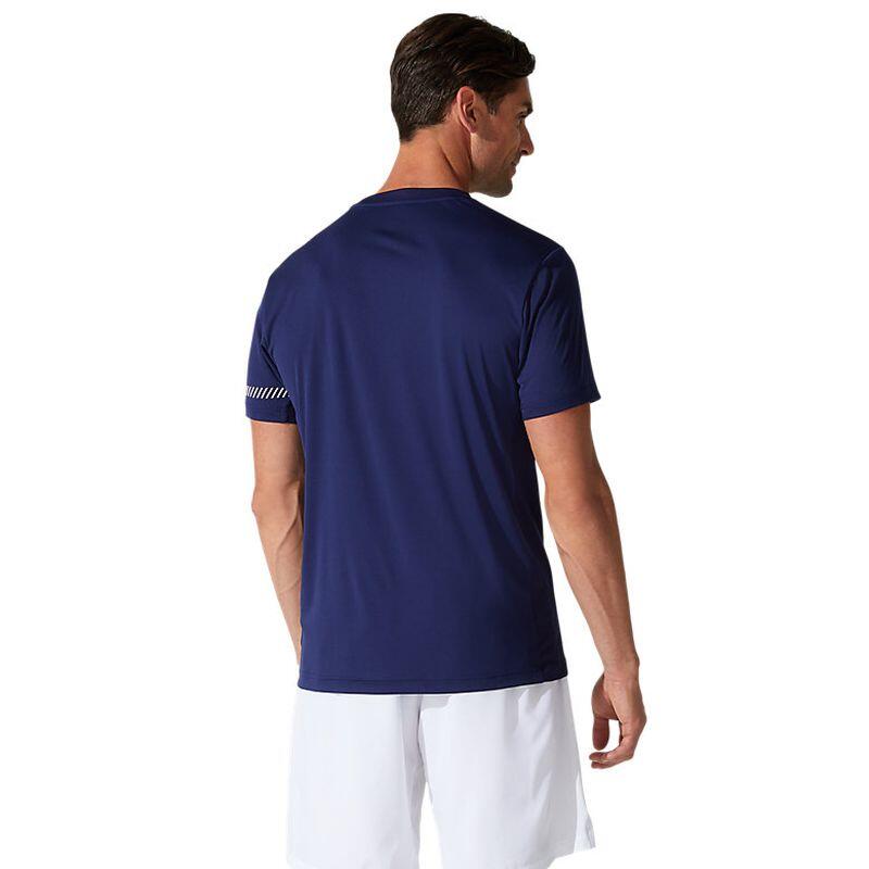 Herren Kurzarm-T-Shirt Asics Court SS Blau 2/5