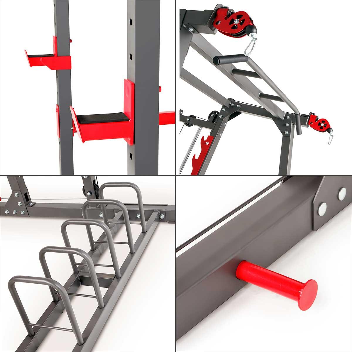 MARCY PRO SM4903 MULTI GYM CAGE SMITH MACHINE & ADJUSTABLE WEIGHT BENCH 3/7