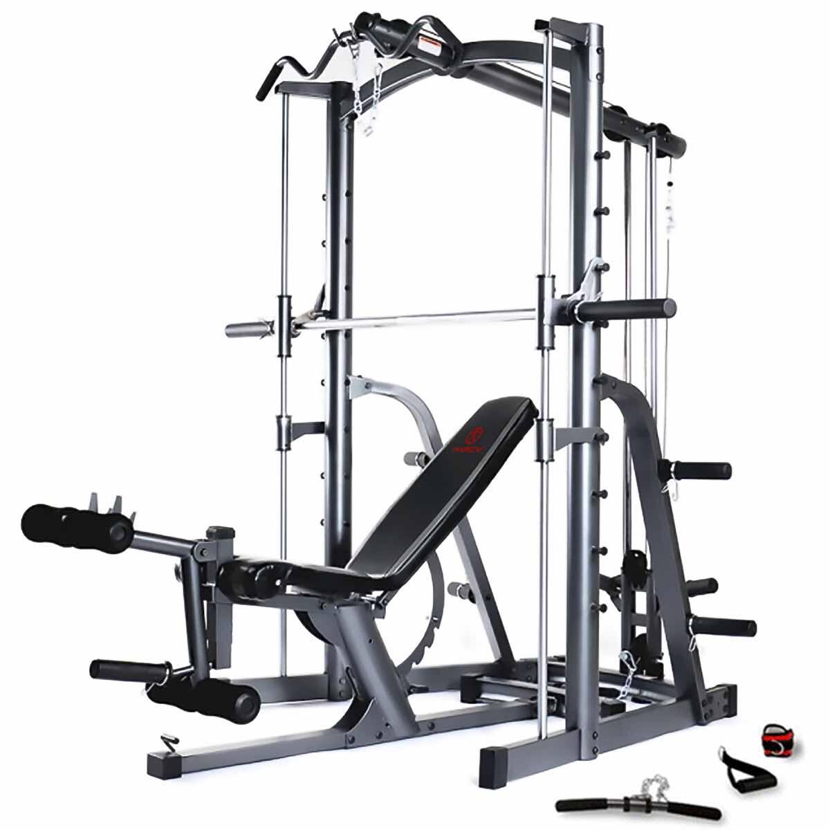 MARCY MARCY PLATINUM MWB1282 SMITH MACHINE HOME GYM WITH WEIGHT BENCH
