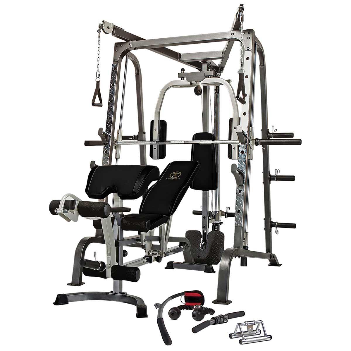 MARCY MARCY MD9010G DIAMOND ELITE DELUXE SMITH MACHINE WITH WEIGHT BENCH