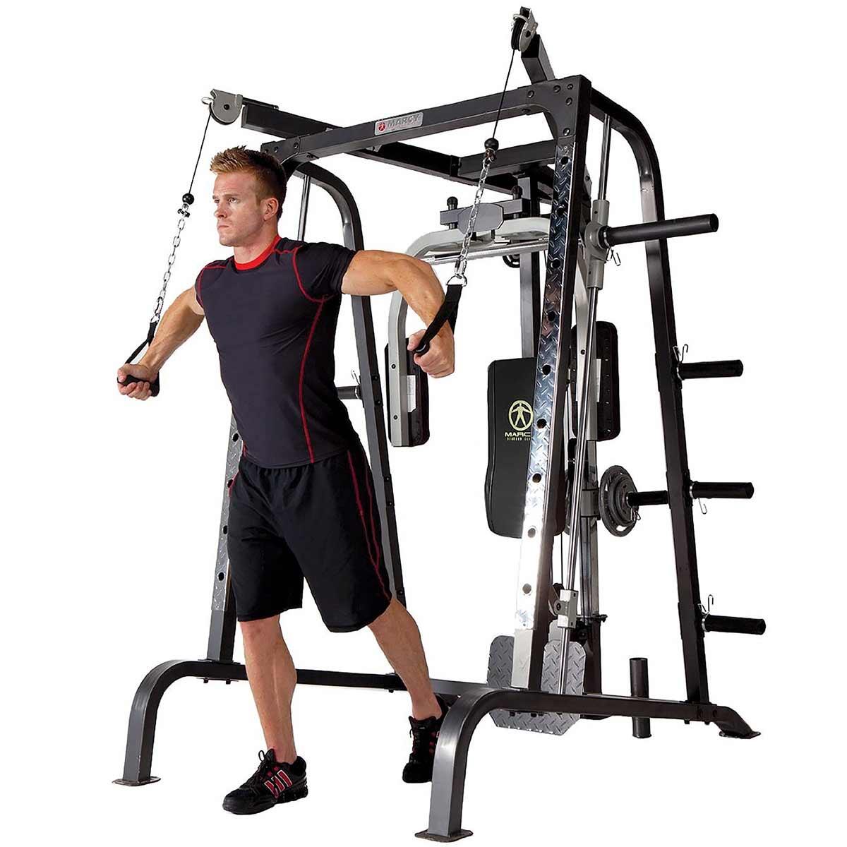 MARCY MD9010G DIAMOND ELITE DELUXE SMITH MACHINE WITH WEIGHT BENCH 3/8