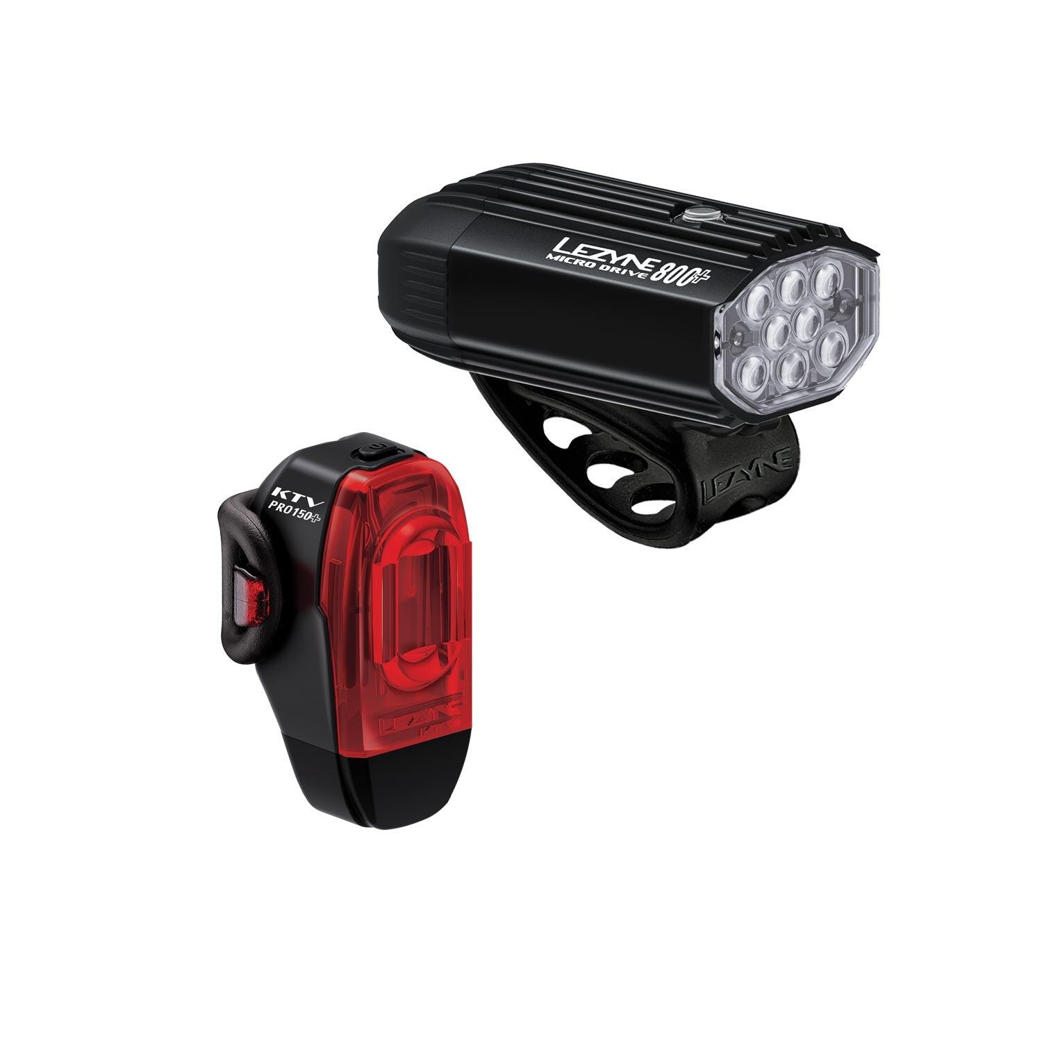 Lezyne Micro Drive 800+ /  KTV Drive Pro+ Cycle Light Set Black 1/5