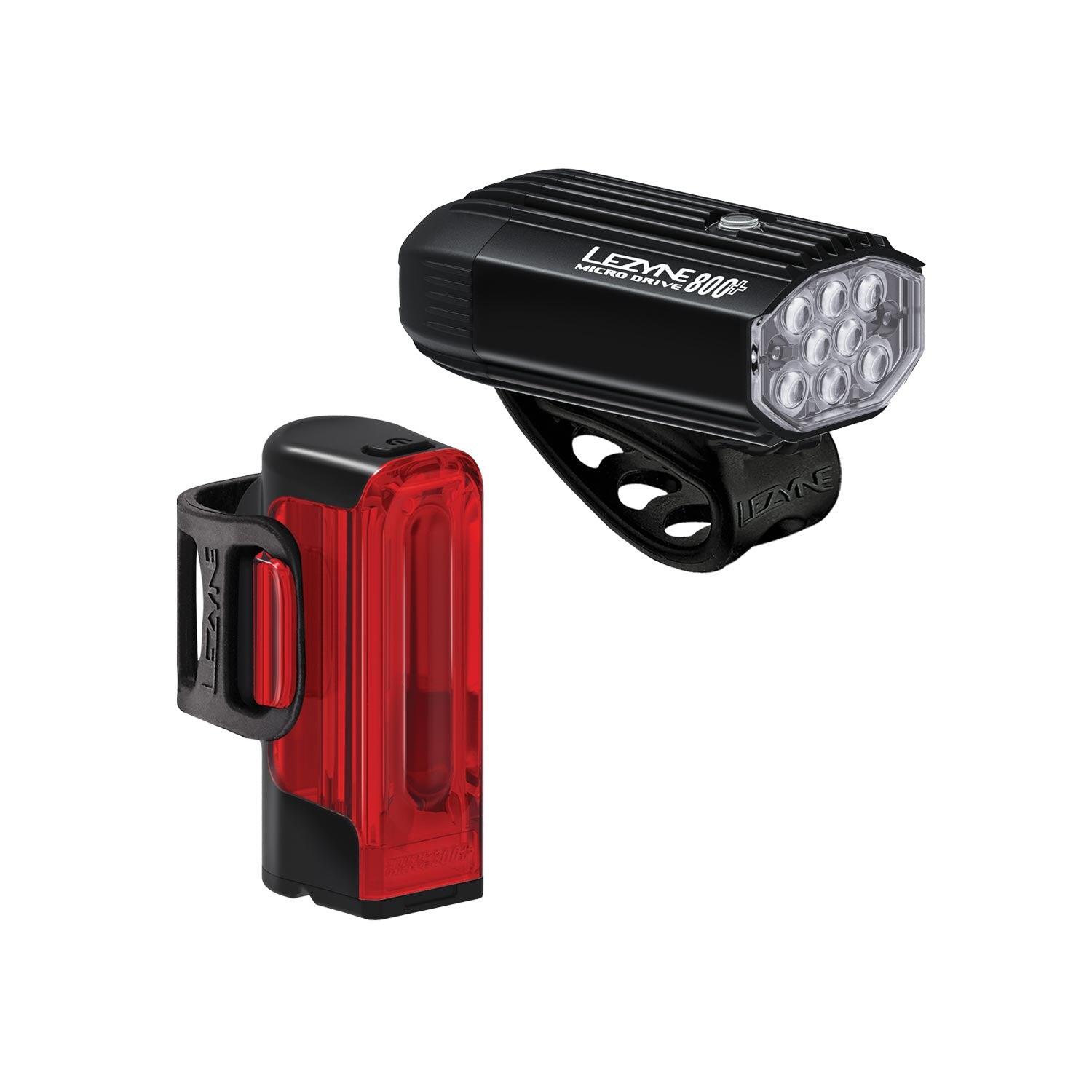 LEZYNE Lezyne Micro Drive 800+ /  Strip Drive 300+ Cycle Light Set Black