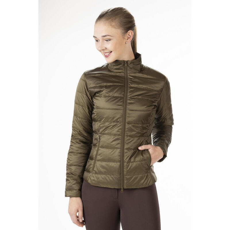 Damen Steppjacke Allure für Reitsport Olivgrün