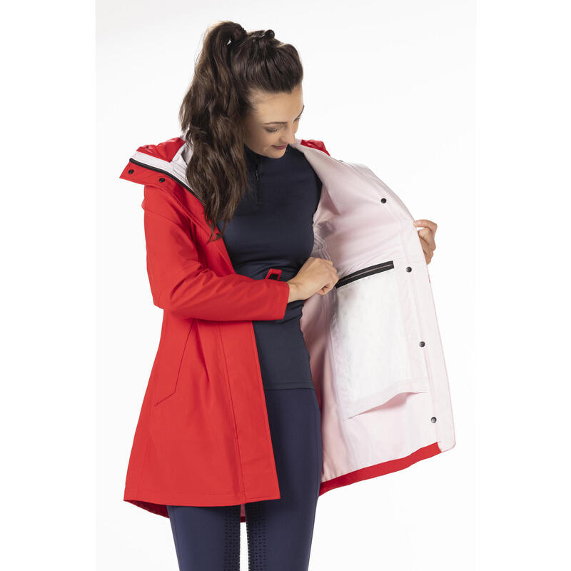 Damen Regenmantel Weatherproof Rot