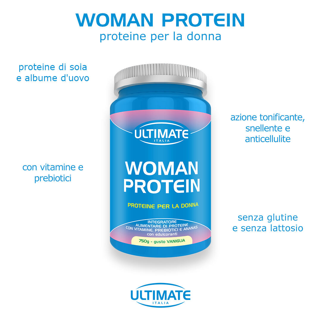 Integratore alimentare - WOMAN PROTEIN VANIGLIA - 750g 7/7