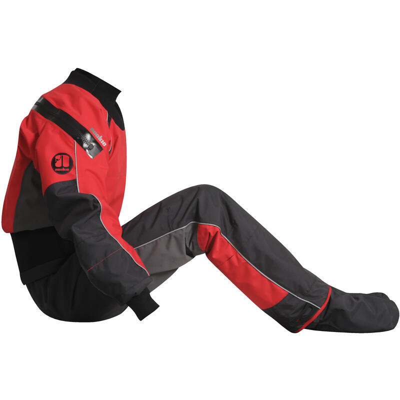 Charger Kayak Drysuit Charcoal Grey Red NOOKIE Decathlon