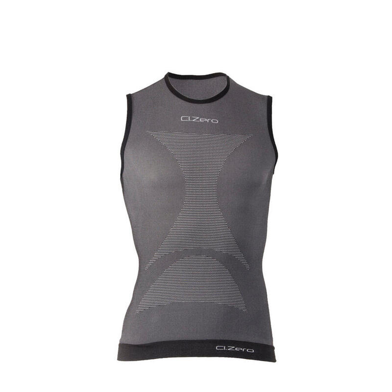 Canotta girocollo light fitness unisex in fibra di Dryarn grigia