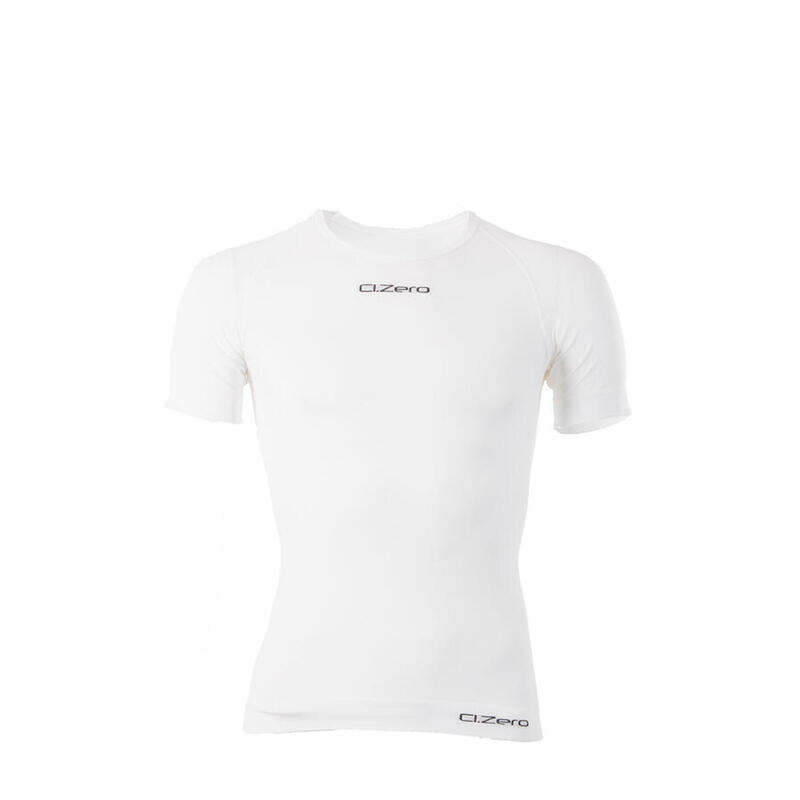 T-shirt girocollo light fitness unisex in fibra di Dryarn bianca