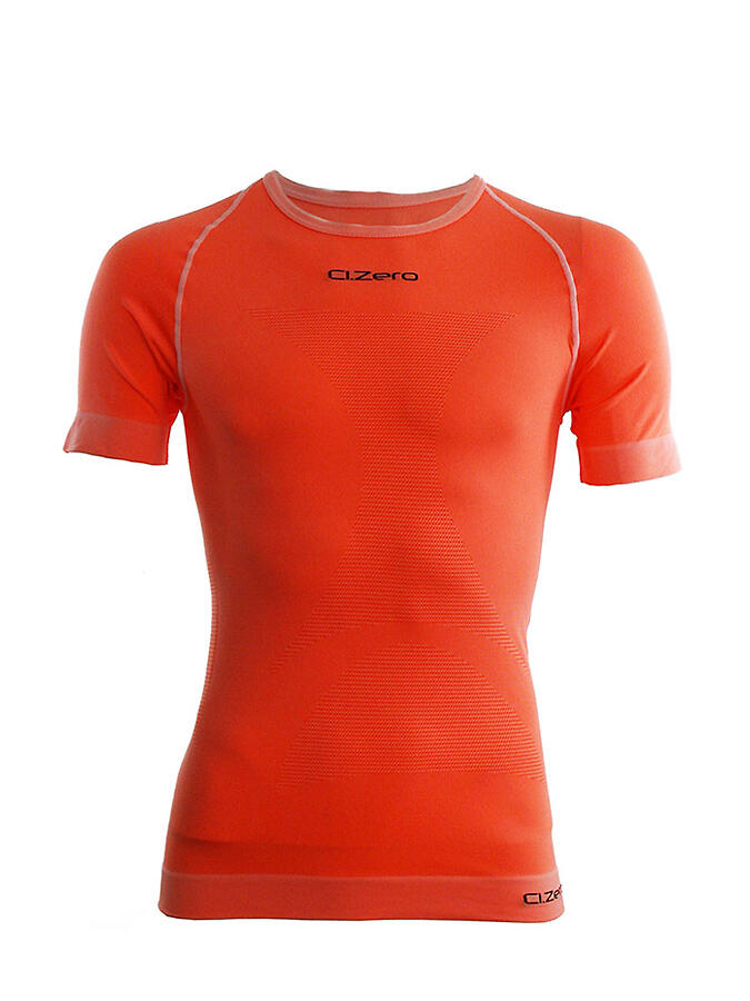 T-shirt girocollo light fitness unisex in fibra di Dryarn arancio |  Ci.zero