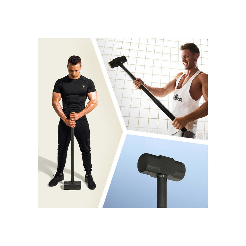 Gewichthamer - Sledge Hammer - Fitnesshamer  - Gietijzer met rubber coating -