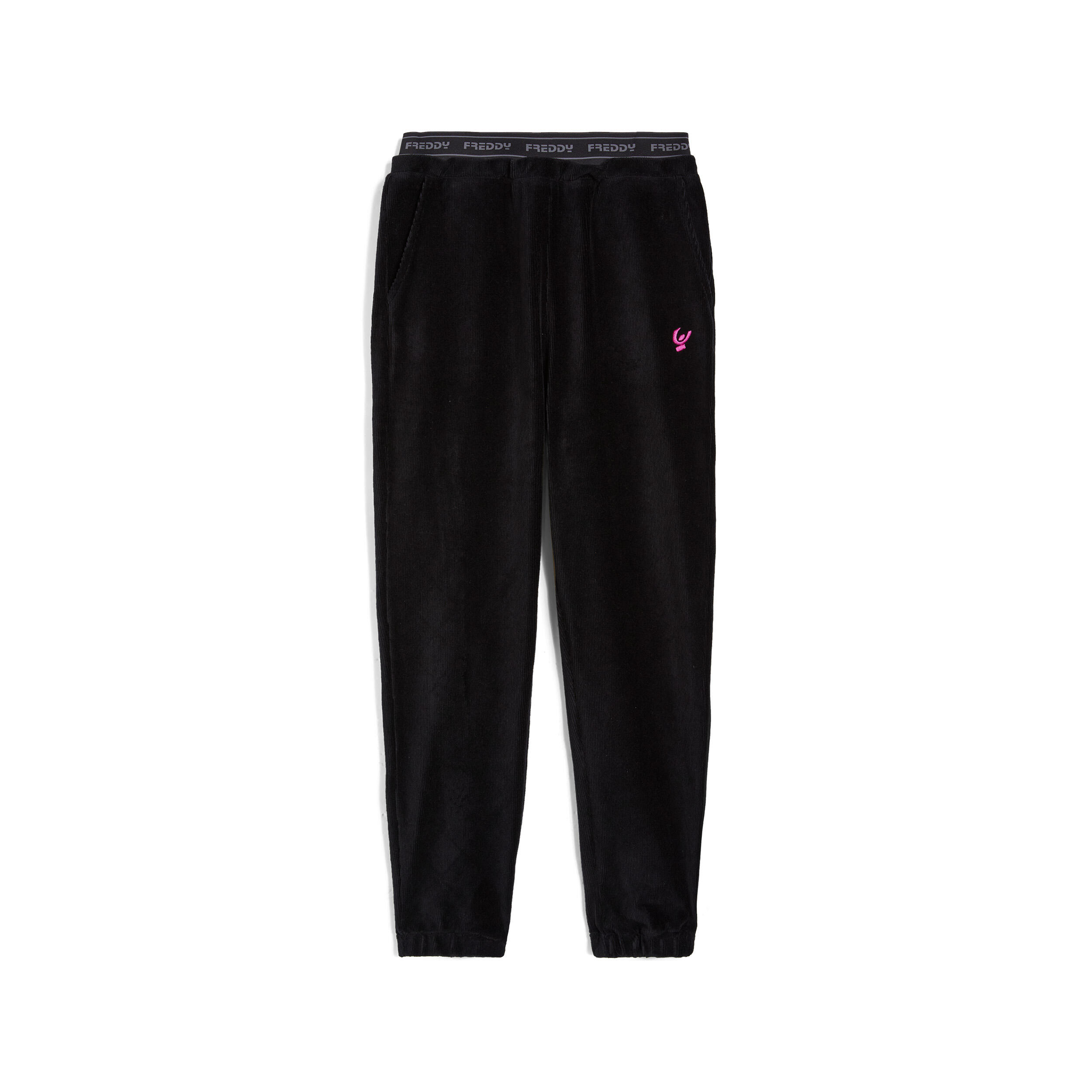 Freddy - Pantalon En Velours Côtelé Pour Fille Avec Bande Élastique Aux Chevilles - Pantalons - Noir -  3 À 4 Ans - Decathlon
