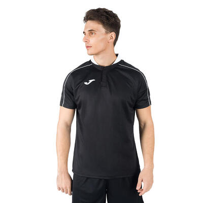 Polo Manga Corta Rugby Hombre Joma Scrum Negro