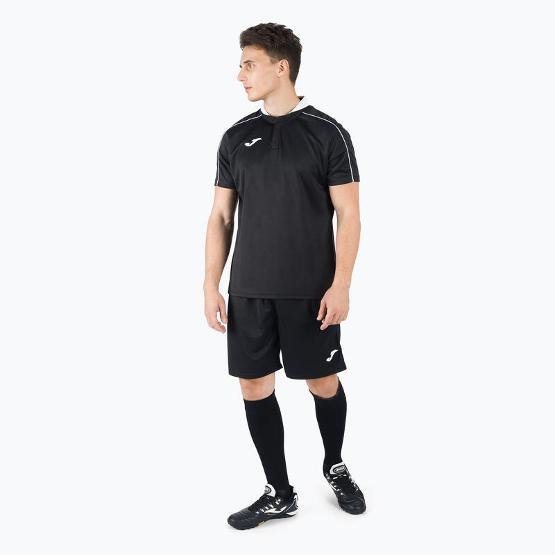 Polo Manga Corta Rugby Hombre Joma Scrum Negro