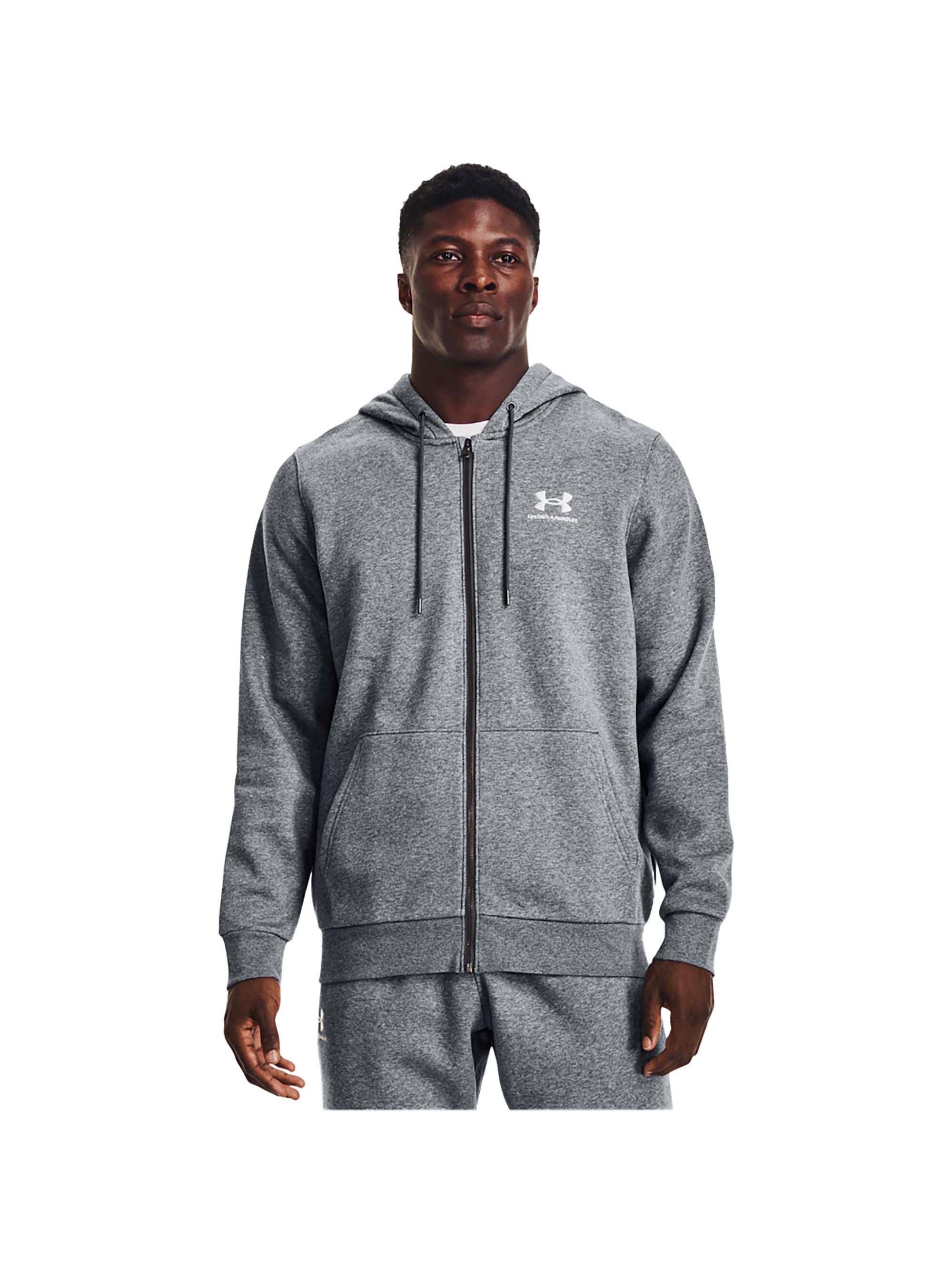 Sudadera Hombre Under Armour Essential Fleece Fz Hood Gris Gris 5/7