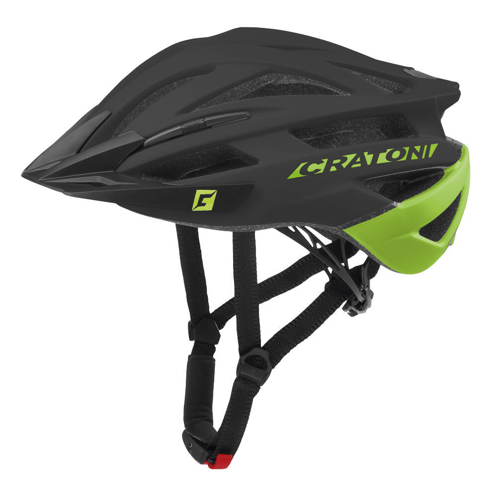 Kask rowerowy MTB Agravic czarny/limonkowy matowy