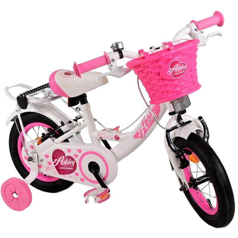 VOLARE BICYCLES Kinderfahrrad Ashley  12 Zoll ohne Rücktrittbremse, weiß