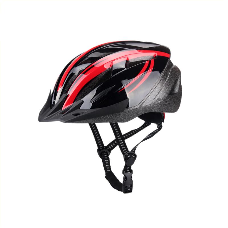 helm unisex rood/zwart maat 55-58 cm (M)