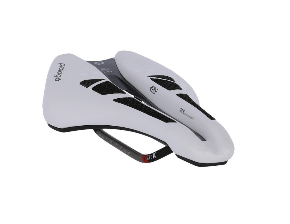 Selle Dimension TRI 143CPC Tirx Unisex blanche/argentée 4/5